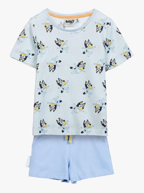 Bluey T-shirt & Shorts, Lyseblå