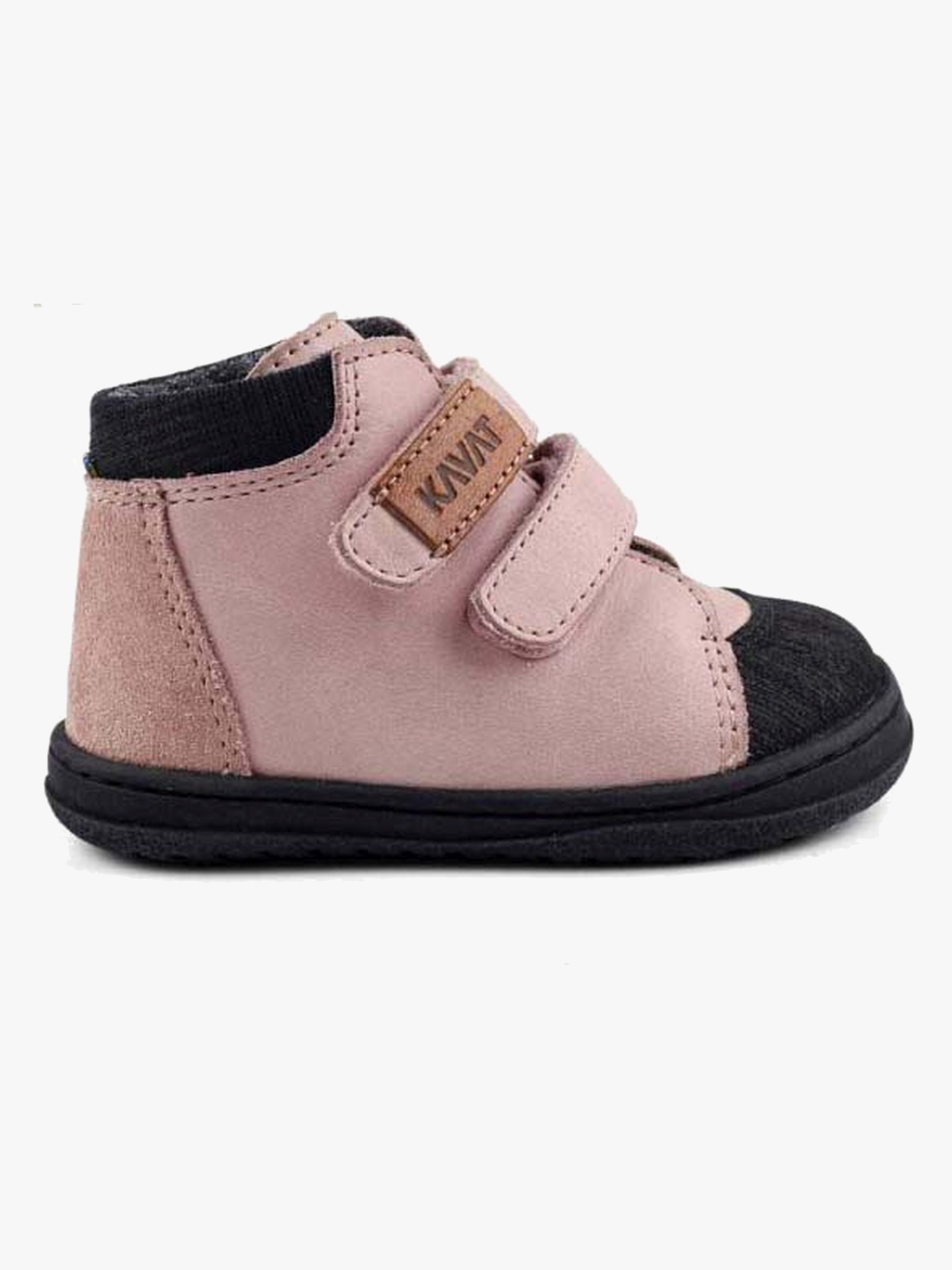 Kavat Fiskeby Barefoot forede lær-at-gå-sko, Misty Rose, 25