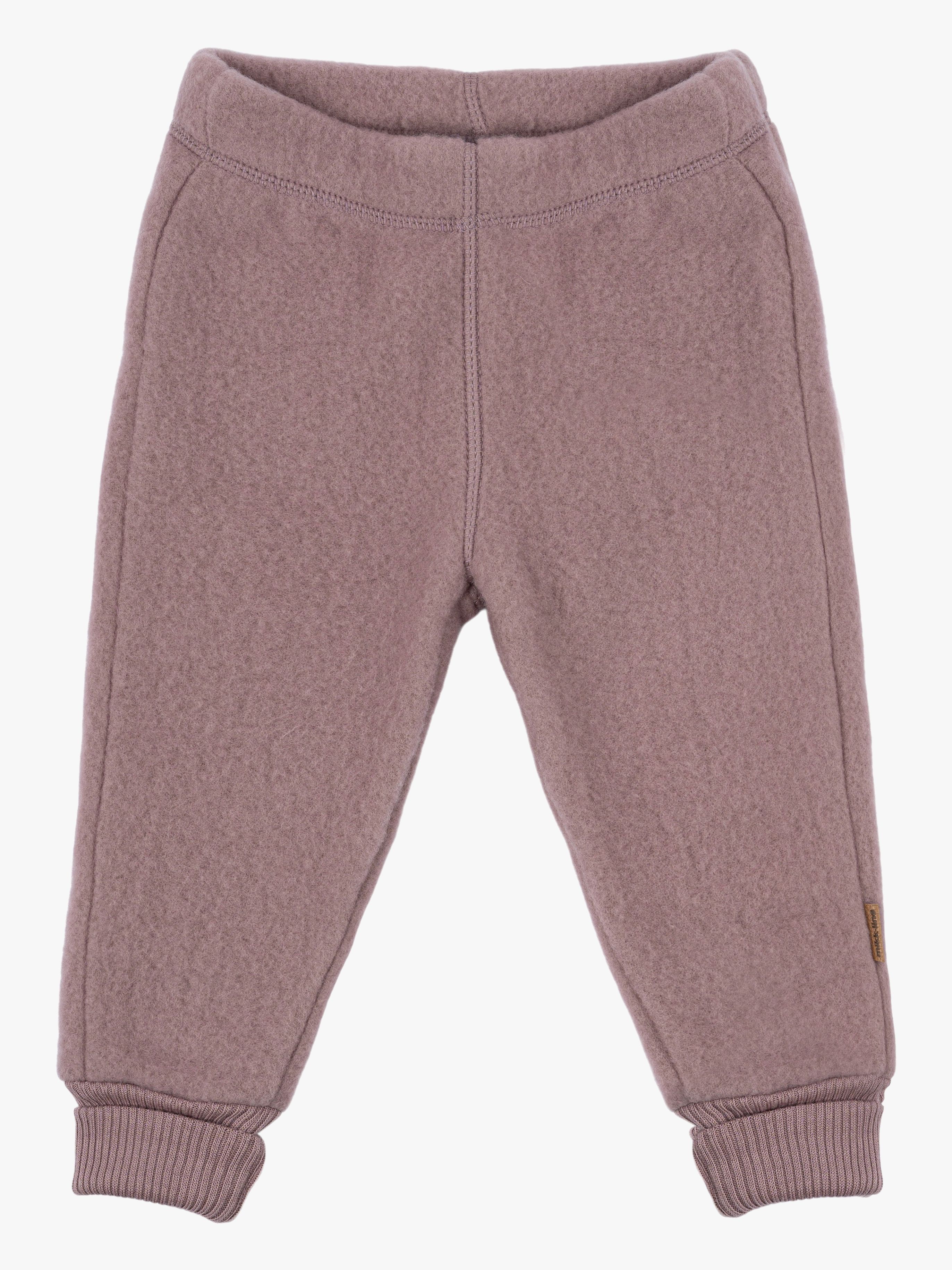 Mikk-Line Fleecebukser Baby Merinould, Twilight Mauve, 80