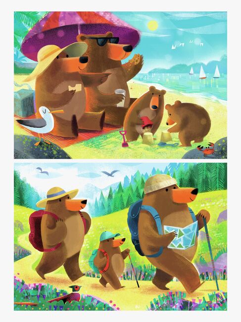 Ravensburger Bjørnefamilien Puslespil 2x24 Brikker