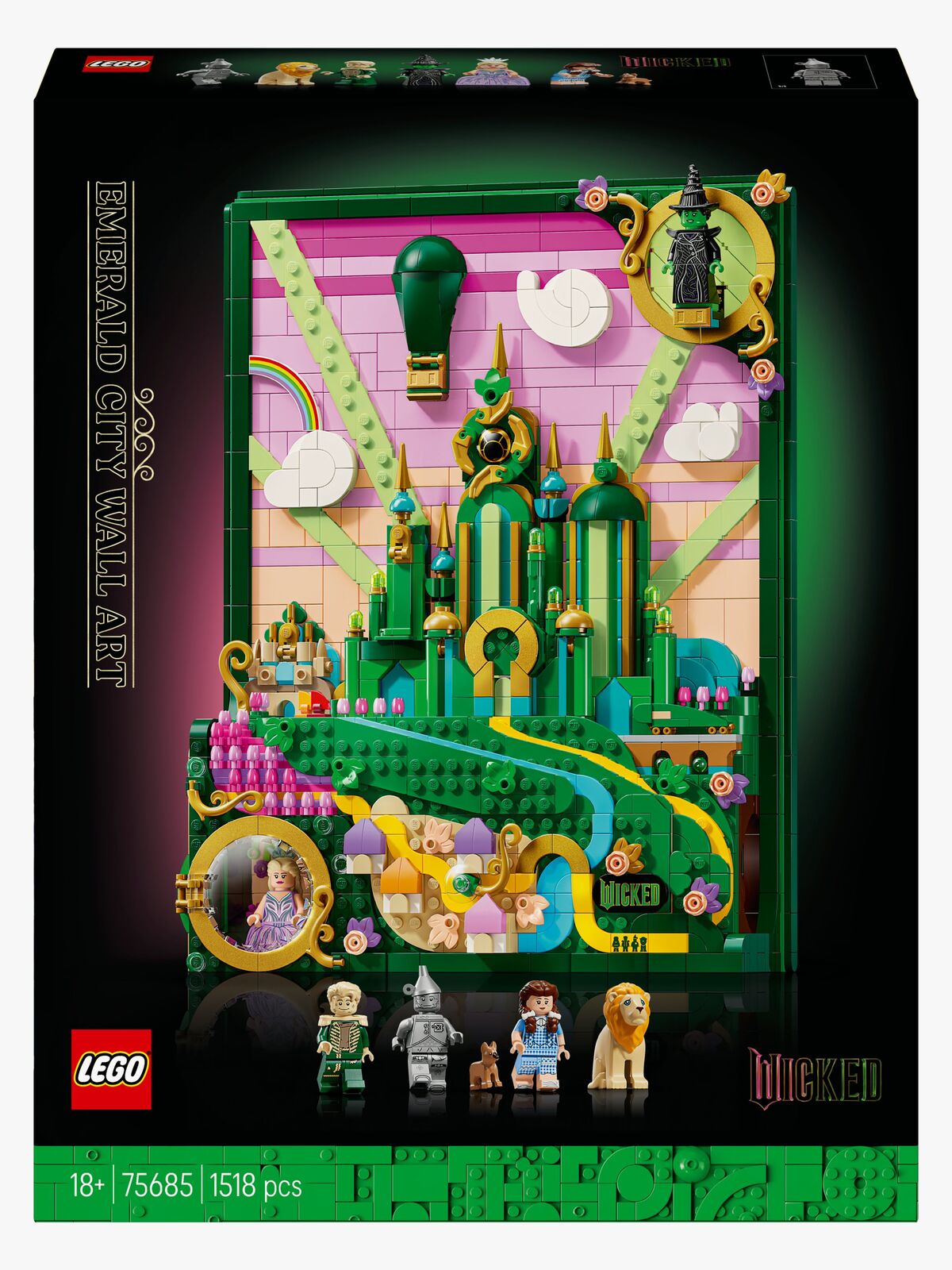 LEGO Wicked 75685 Emerald City-vægkunst