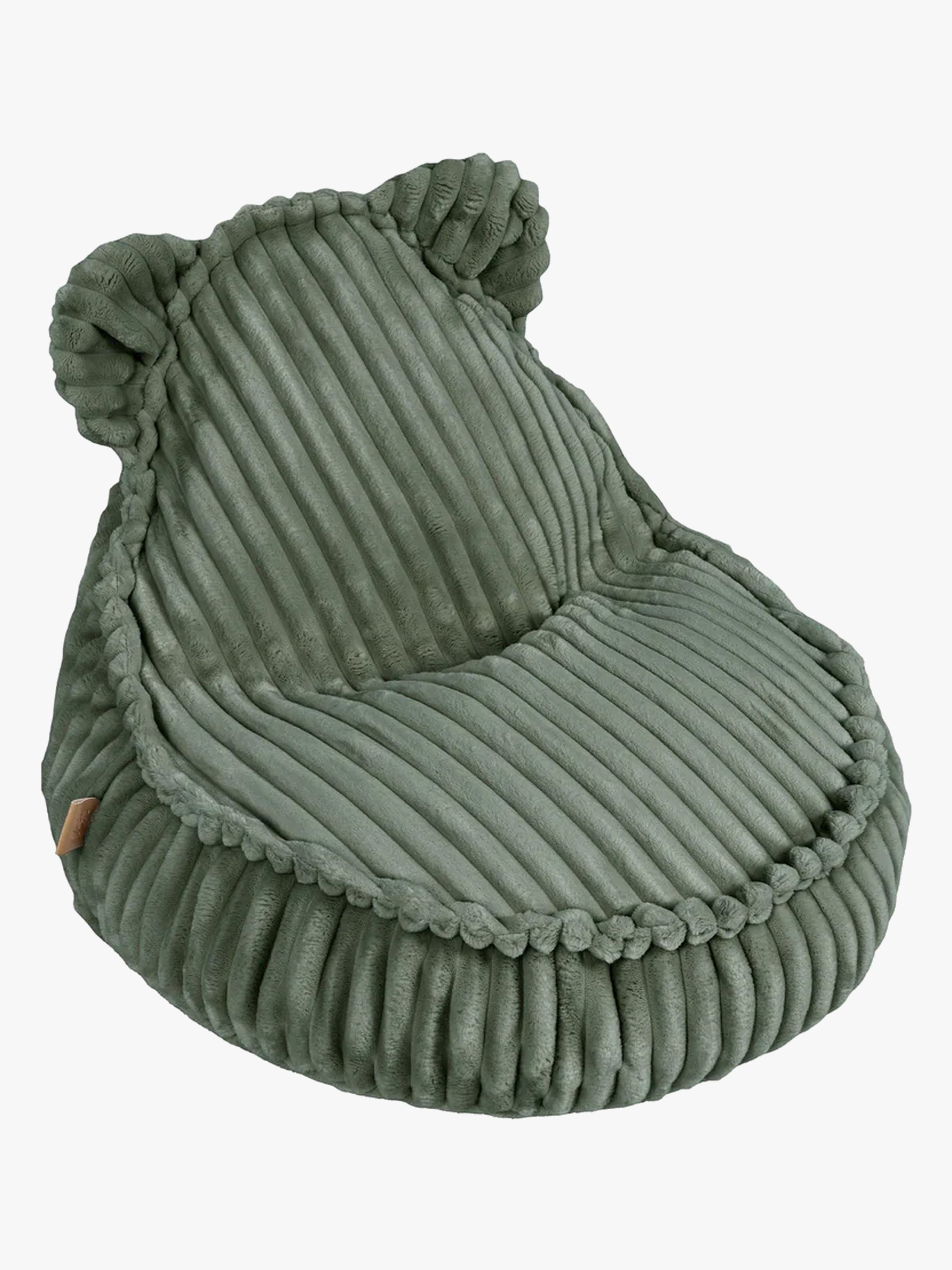 Meowbaby Churros Sækkestol Teddy, Olive Sage Green, Børnemøbler, Indretning børneværelse