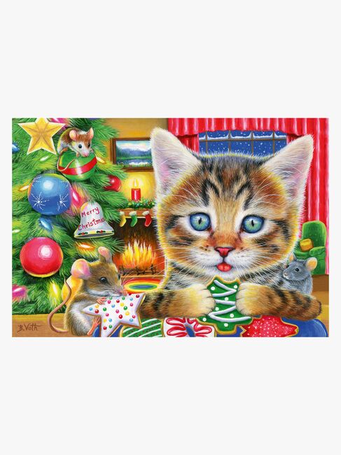 Ravensburger Christmas Kitties Puslespil 2x24 Brikker