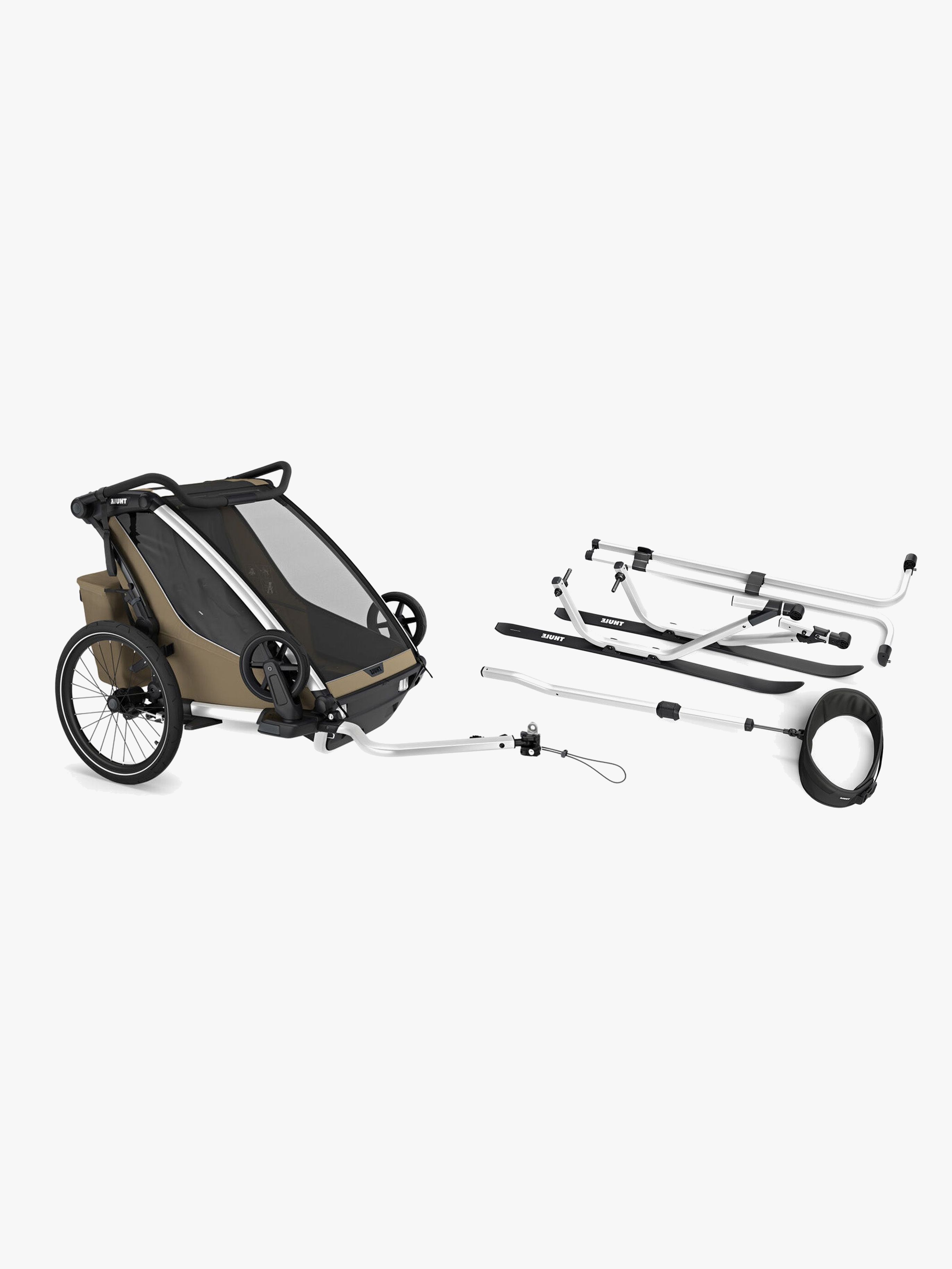 Thule Chariot Cross 2 Cykelanhænger inkl. Skisæt, Khaki G3