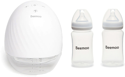 Beemoo Care Wearable Elektrisk Brystpumpe Single inkl. Modermælksflaske 240 ml 2-pak