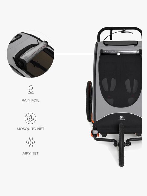 Kinderkraft Nava Cykelanhænger, Sunny Orange