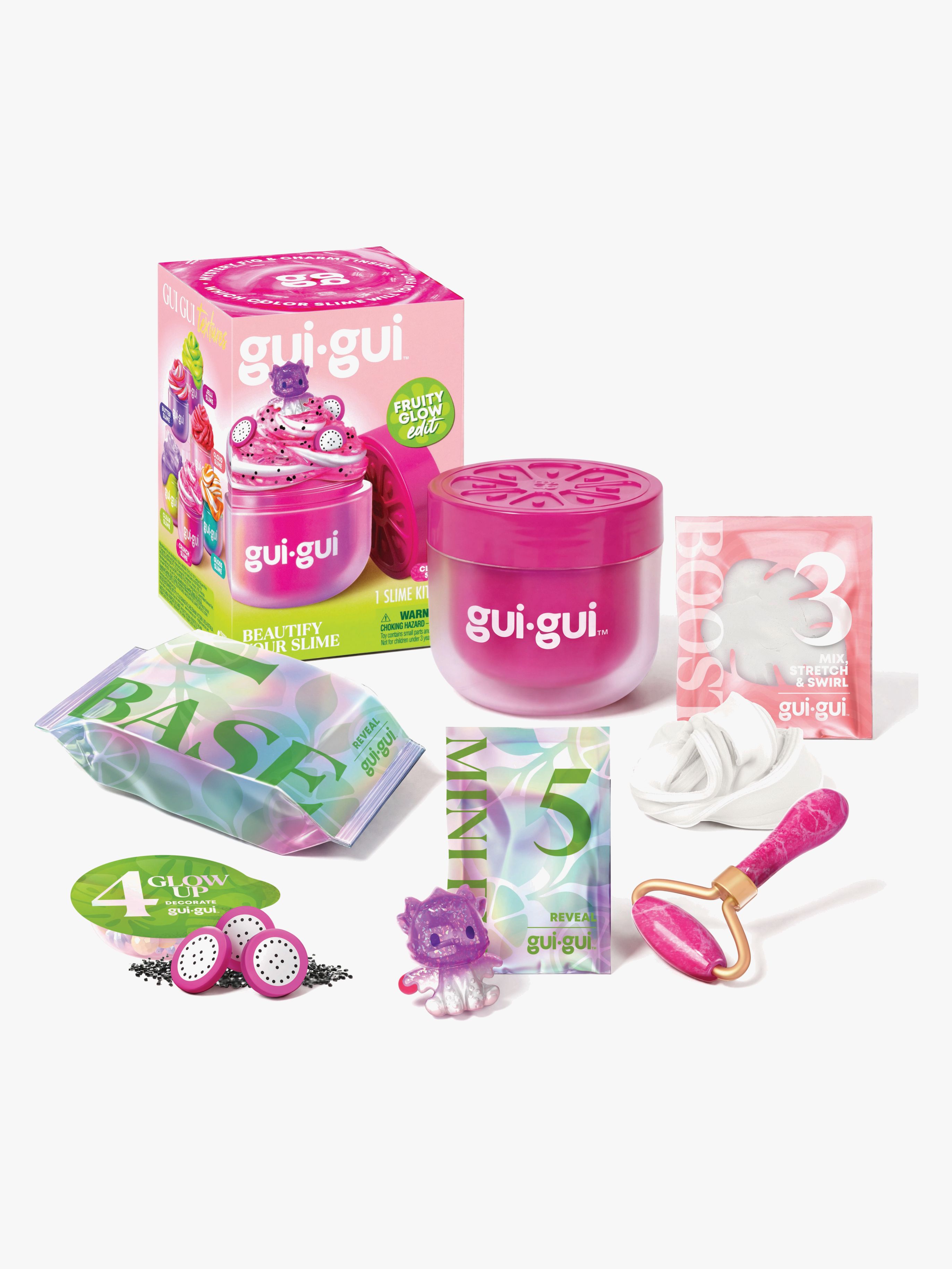 Gui Gui Slime Fruity Glow Dragefrugt, Pink