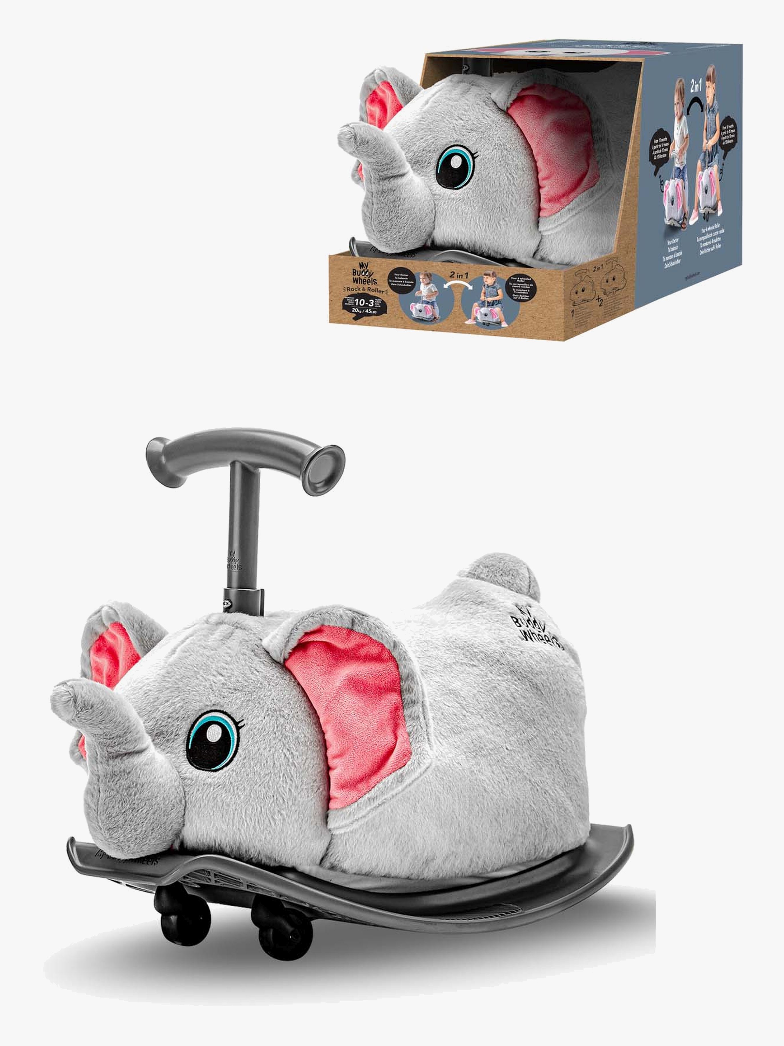 My Buddy Wheels Gyngedyr Med Hjul, Elefant