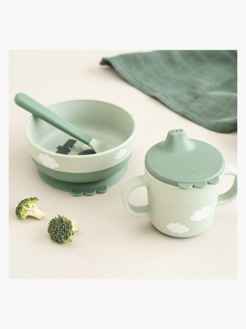 Done By Deer Foodie Madsæt Happy Clouds, Green