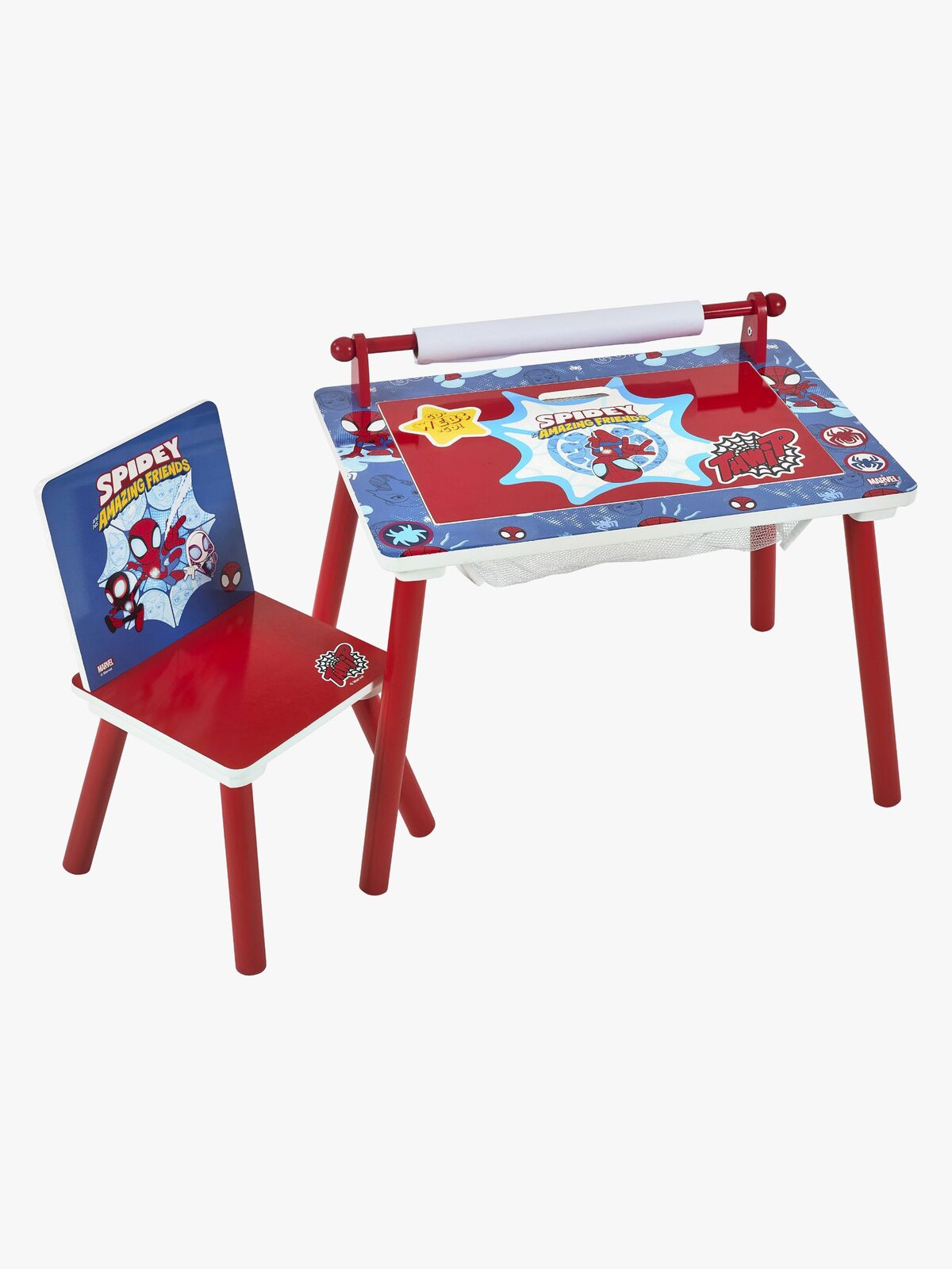 Marvel Spidey & His Amazing Friends Skrivebord med Stol, Rød