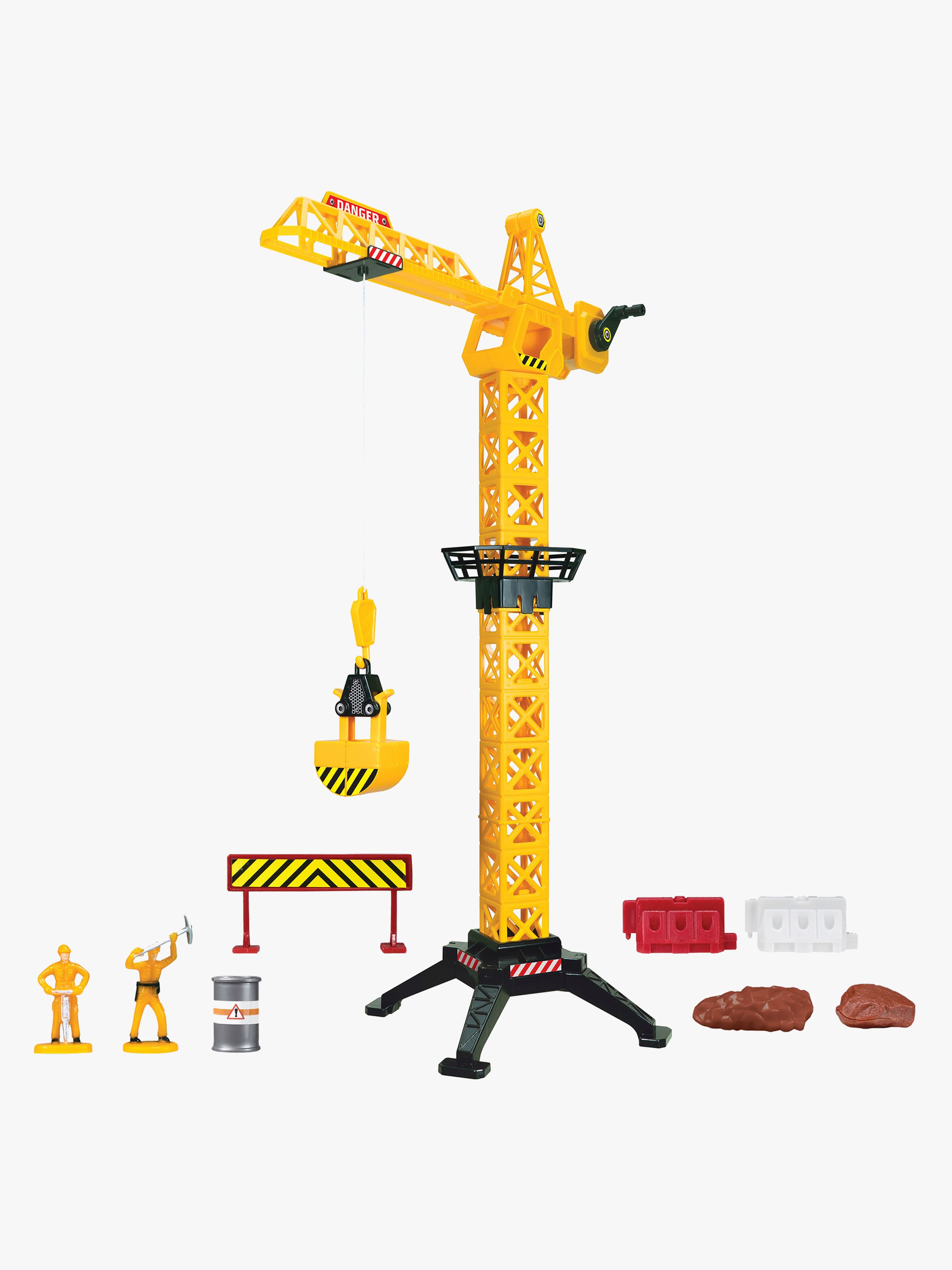 Junior Driver Tower Crane 57 cm Legesæt med 2 Transportmidler