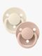 BIBS Sut De Lux 2-pak Silicone, Ivory/Blush