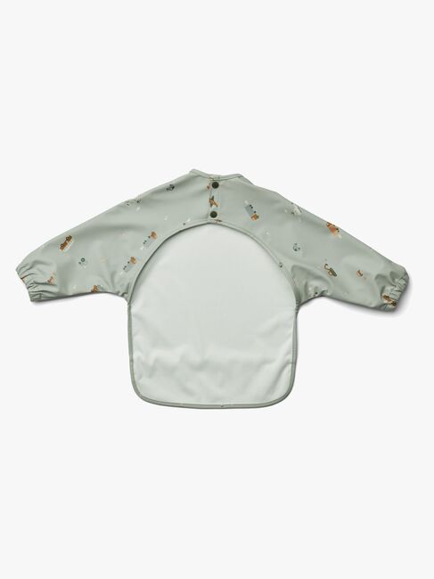 LIEWOOD Merle Cape Hagesmæk med Tryk, Vehicles/Dove Blue