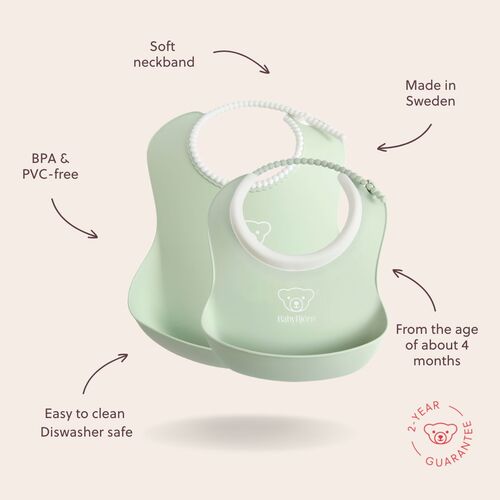 BabyBjörn Hagesmækssæt, Powder Green