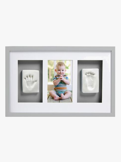 Pearhead Babyprints Deluxe Ramme Trippel, Grå