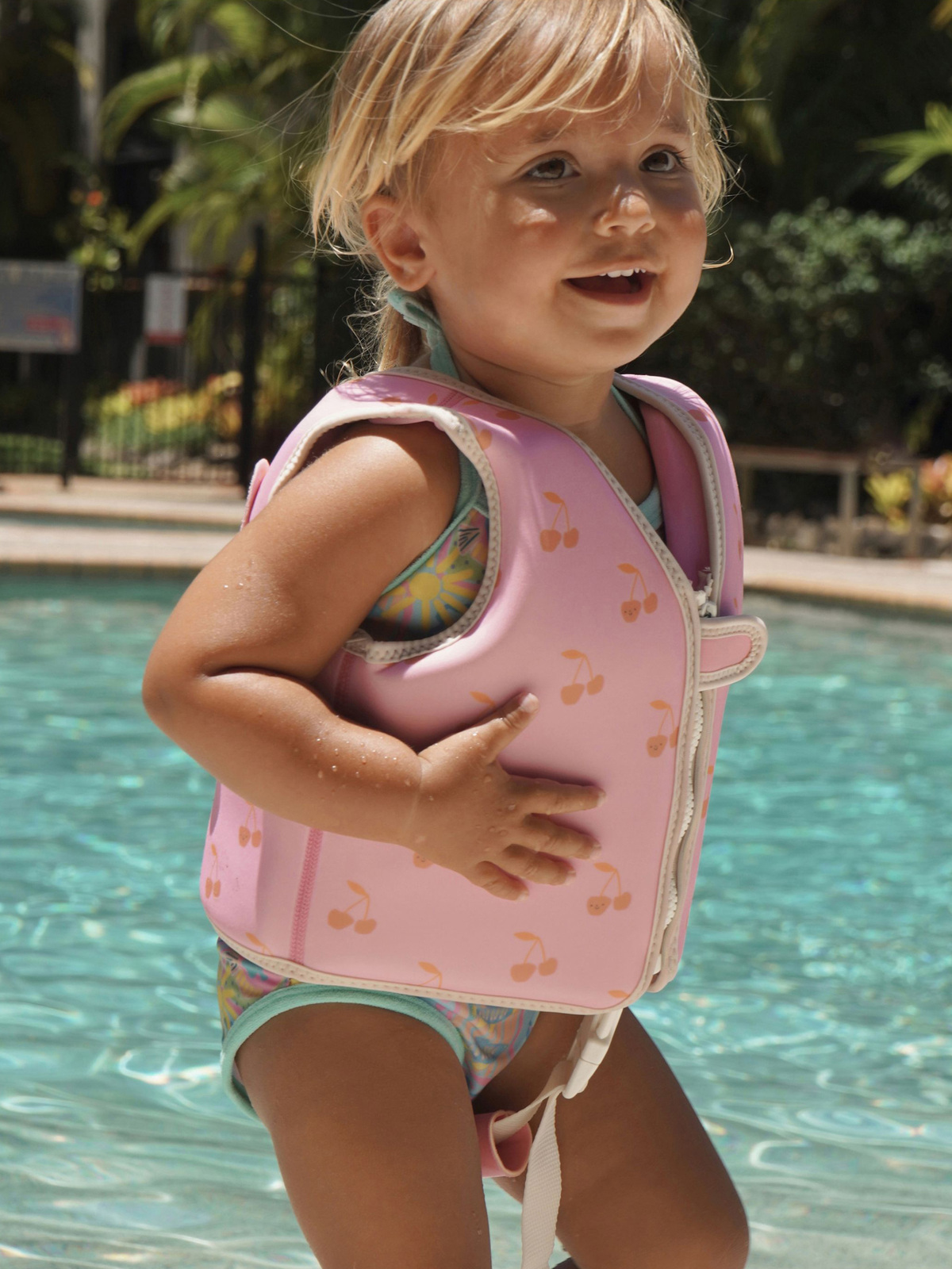 SUNNYLiFE Svømmevest, Cotton Candy Cherry