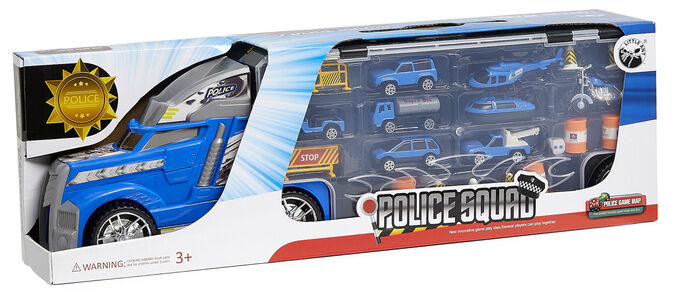 Alex's Garage Police Squad Lastbil med Transportmidler