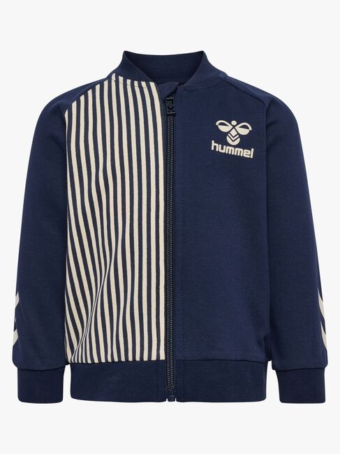 Hummel Stripy Full-Zip Trøje, Black Iris