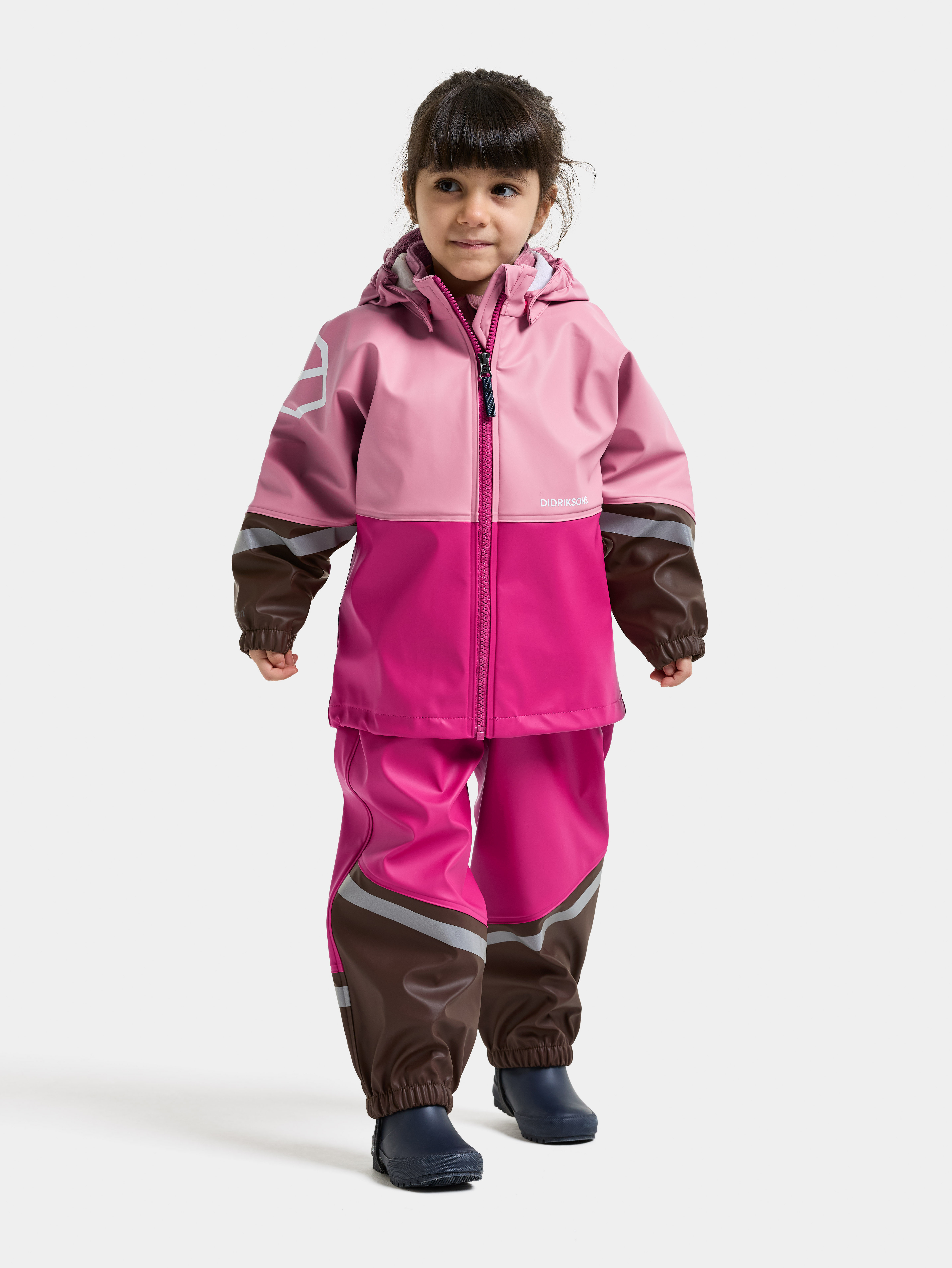 Didriksons Waterman Regnsæt, Oyster Pink, 100, Regntøj børn