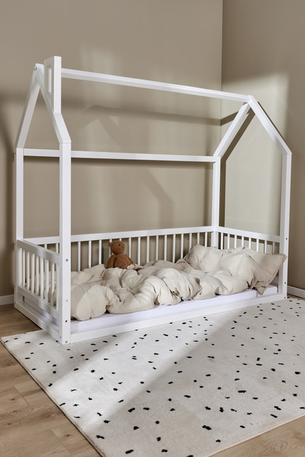 Minitude Nordic Mason Juniorseng med BabyMatex Carpathia Madras 70x160 cm