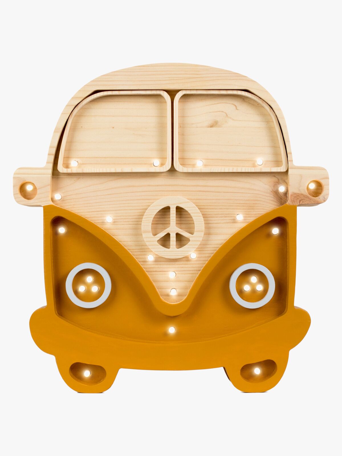 Little Lights Lampe Van, Sennepsgul/Træ