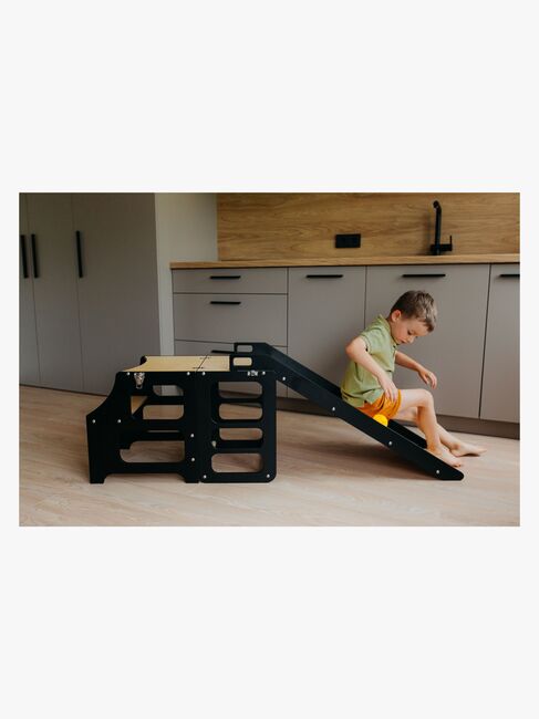 Duck Woodworks Rutsjebane til Sammenklappeligt Læringstårn, Sort