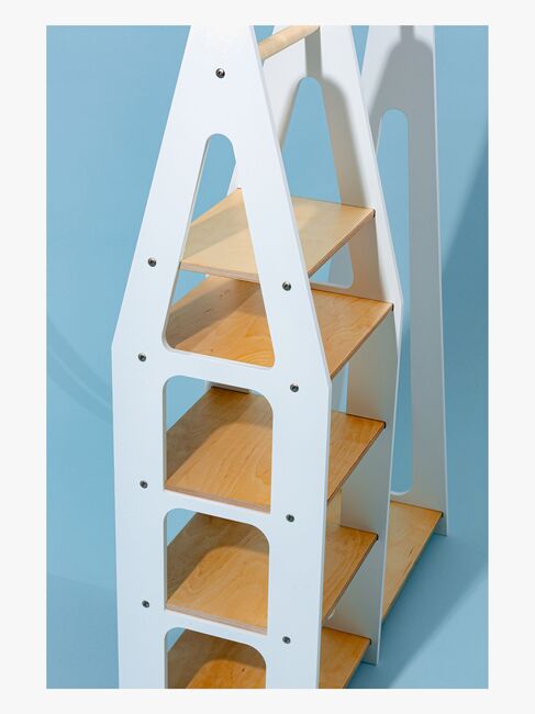 Duck Woodworks Knagerække med Hylder, Hvid