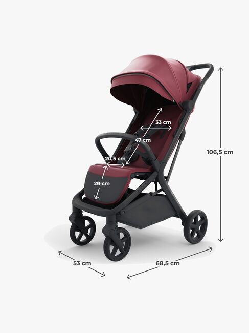 Kinderkraft NUBI 3 Klapvogn, Dark Ruby