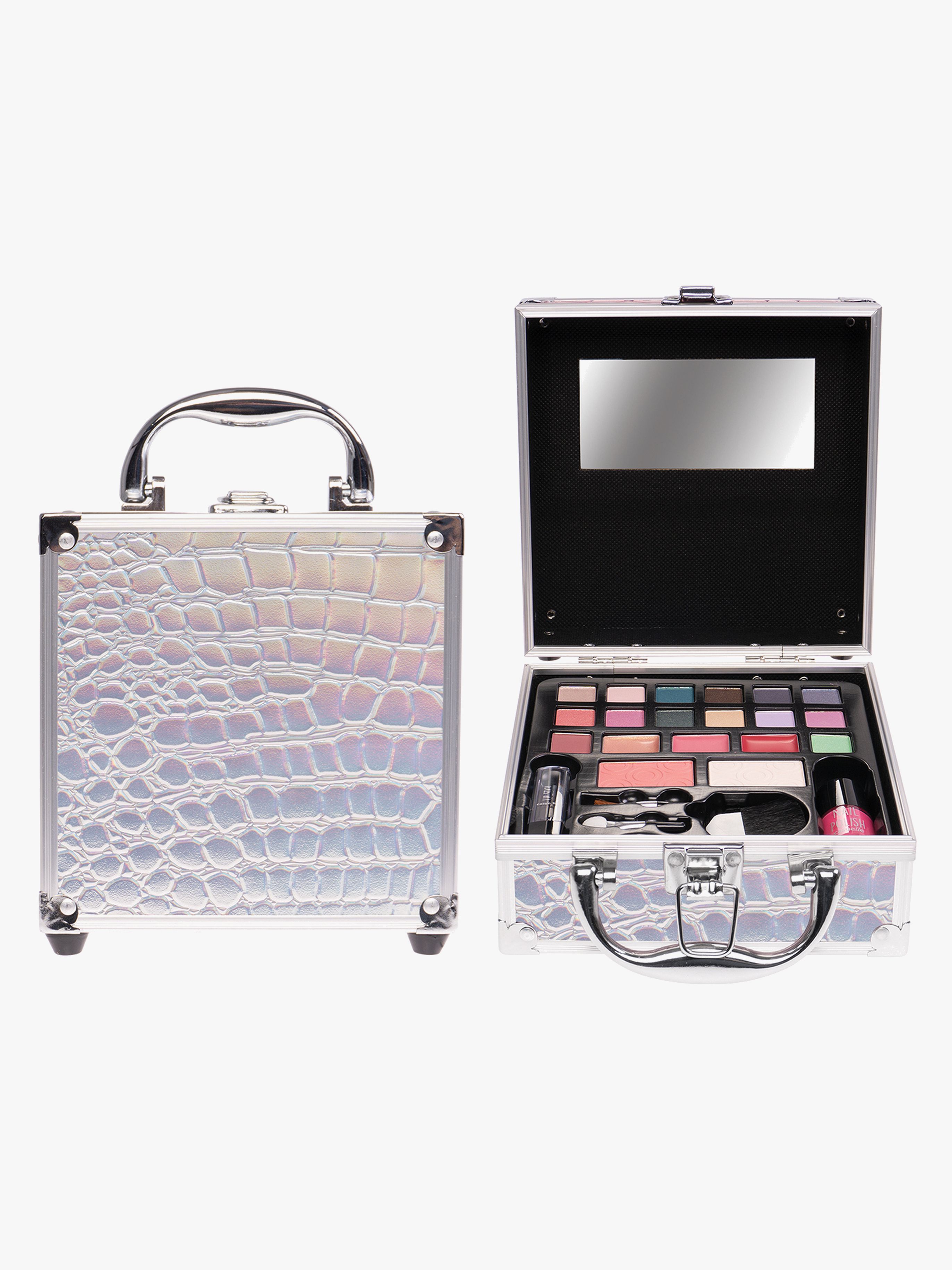 Casuelle Mini Makeuptaske, Sølvfarvet