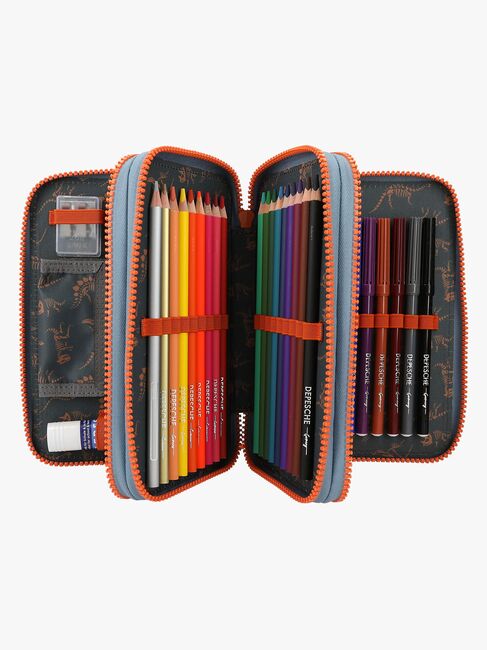 Dino World Roar Tredelt Penalhus, Grå