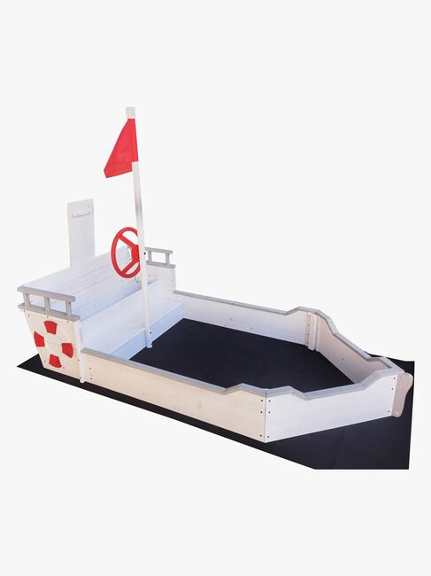 Woodlii Sandkasse i Træ Båd, Hvid