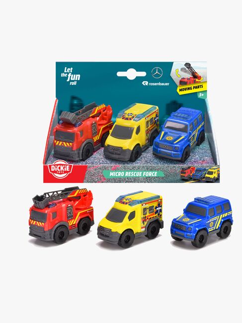 Dickie Toys Mini Redningskøretøjer 3-pak