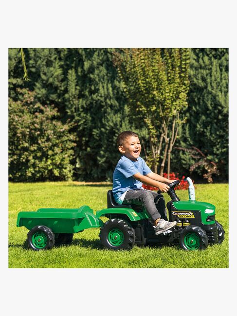 DOLU Pedaltraktor m. Anhænger, Grøn