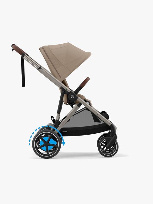 Cybex e-GAZELLE S Klapvogn, Almond Beige/Taupe