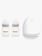 Beemoo CARE Wearable Elektrisk Brystpumpe Single inkl. Modermælksflaske 180 ml 2-pak