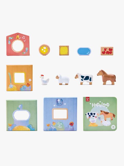 Hape Eventyrbog med Legesæt The Happy Stables