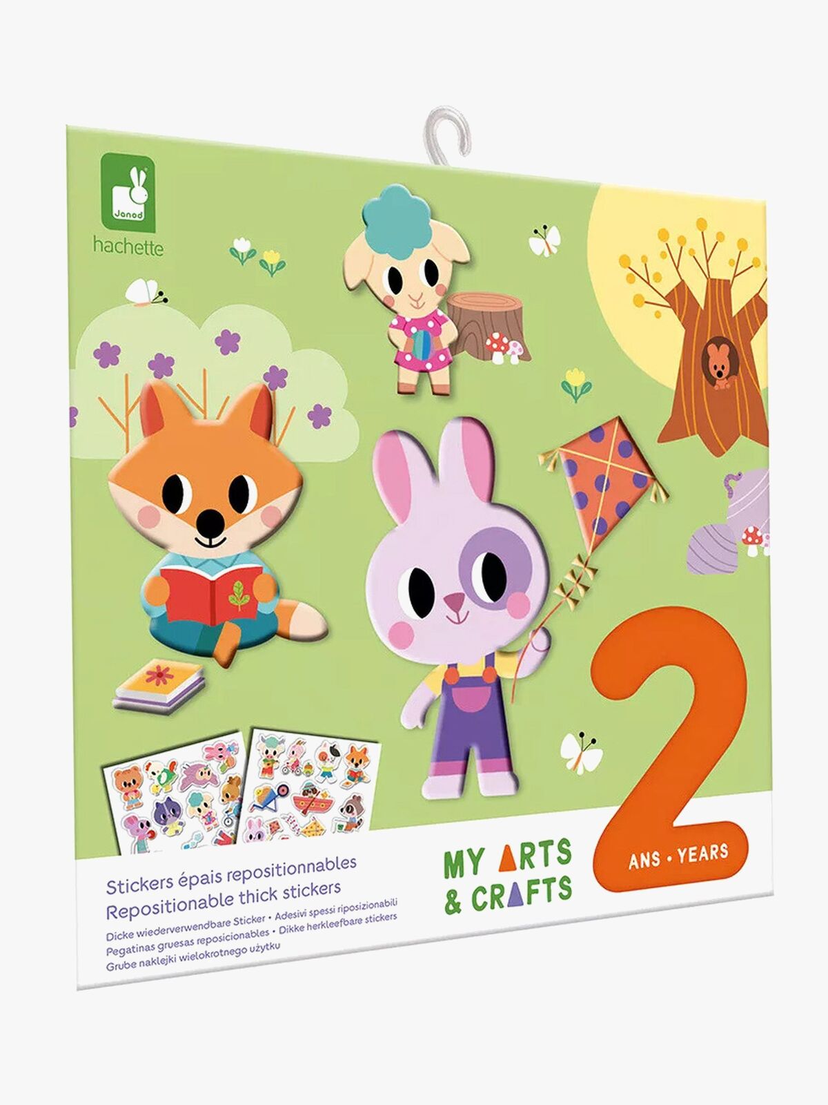 Janod My Arts & Crafts Genanvendelige Tykke Klistermærker 22 Stk.