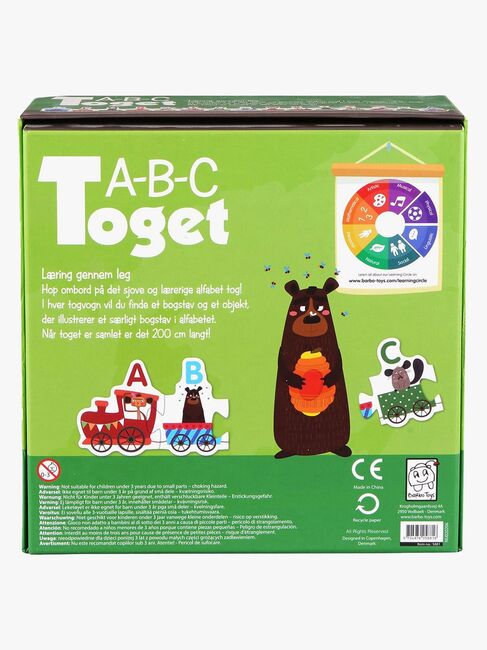 Barbo Toys ABC Puslespil Tog med Dyr 29 Brikker