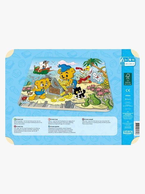 Kärnan Bamse Rammepuslespil Pirat 16 Brikker