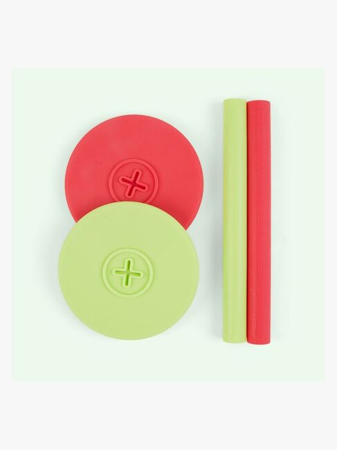 COGNIKIDS Sip Låg med Sugerør 2-pak, Apple/Rose