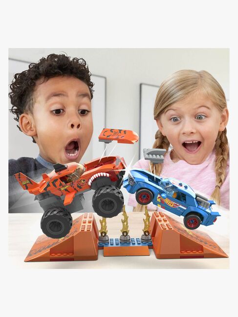 Mega Hot Wheels Bilsæt Smash N Crash Tiger Shark Chomp Course, 245 dele