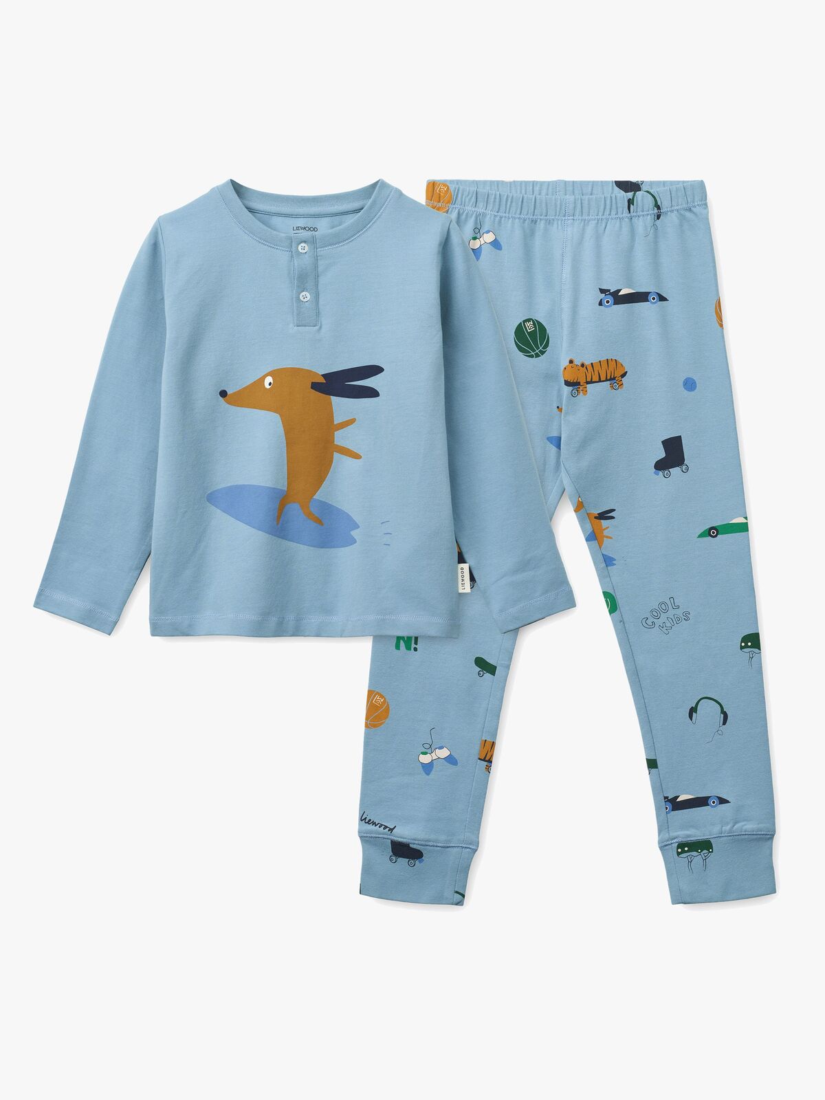 LIEWOOD Wilhelm Pyjamassæt, Dog/fun/beach blue/mix