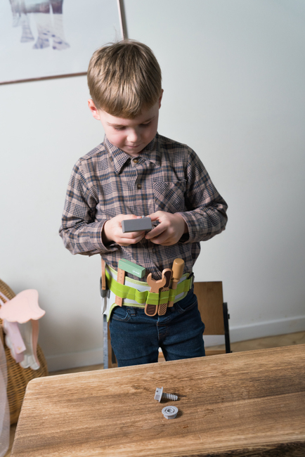 Dantoy Værktøjsbælte Wood In Gift Box