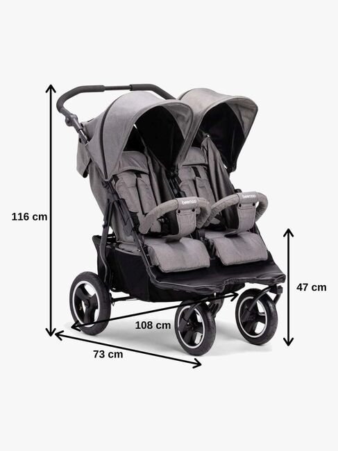 Beemoo Swing Søskendevogn, Grey Melange