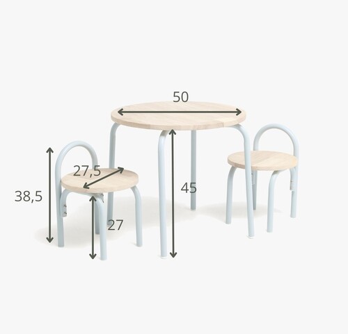 Alice & Fox CLEO Bord & Stole, Blå/Natur