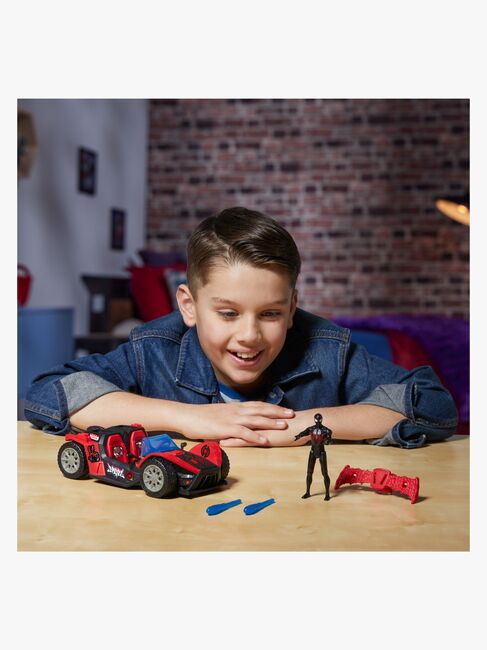 Marvel Spider-Man Epic World of Actionfigur med Bil - Miles Morales Remix Blast-Racer