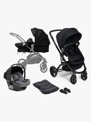 Beemoo Move 2-in-1 Kombivogn inkl. Route i-Size Autostol Baby, Black/Mineral Grey
