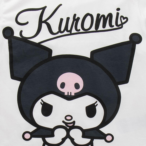 Hello Kitty Kuromi T-shirt & Shorts Sæt, Hvid