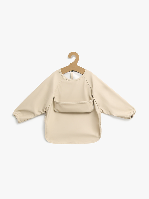 Beemoo CARE Bib  Langærmet Hagesmæk, Beige