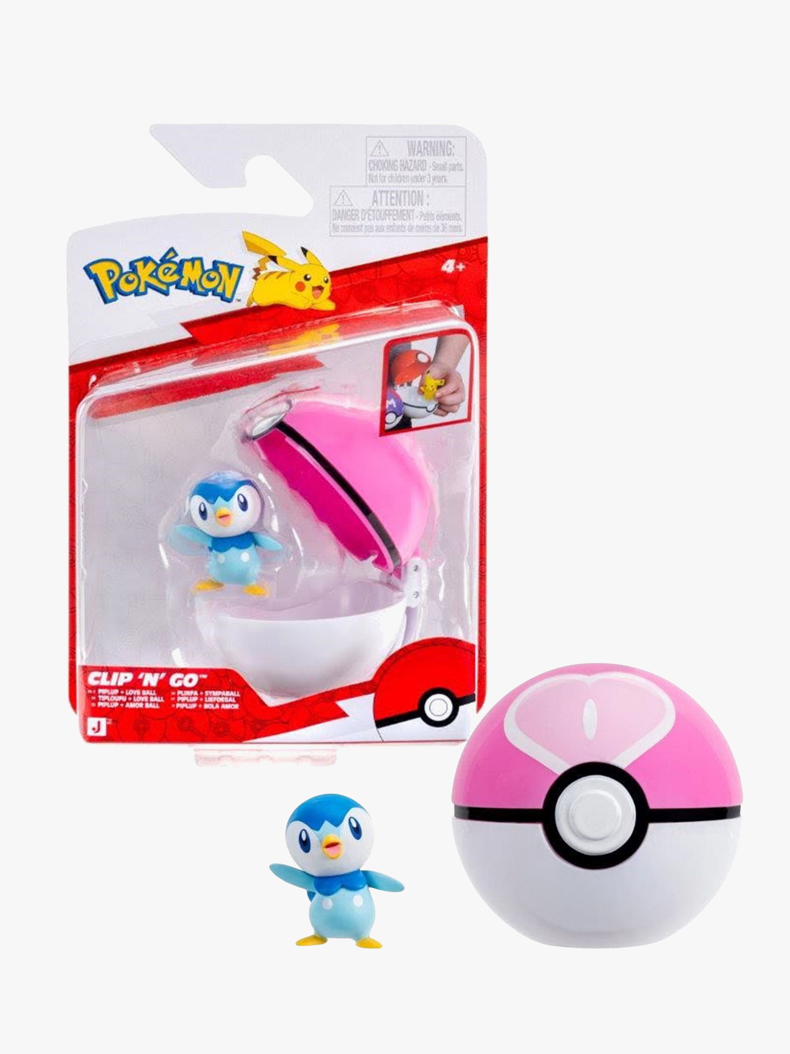 Pokémon Clip `N´ Go Legesæt Piplup Love Ball